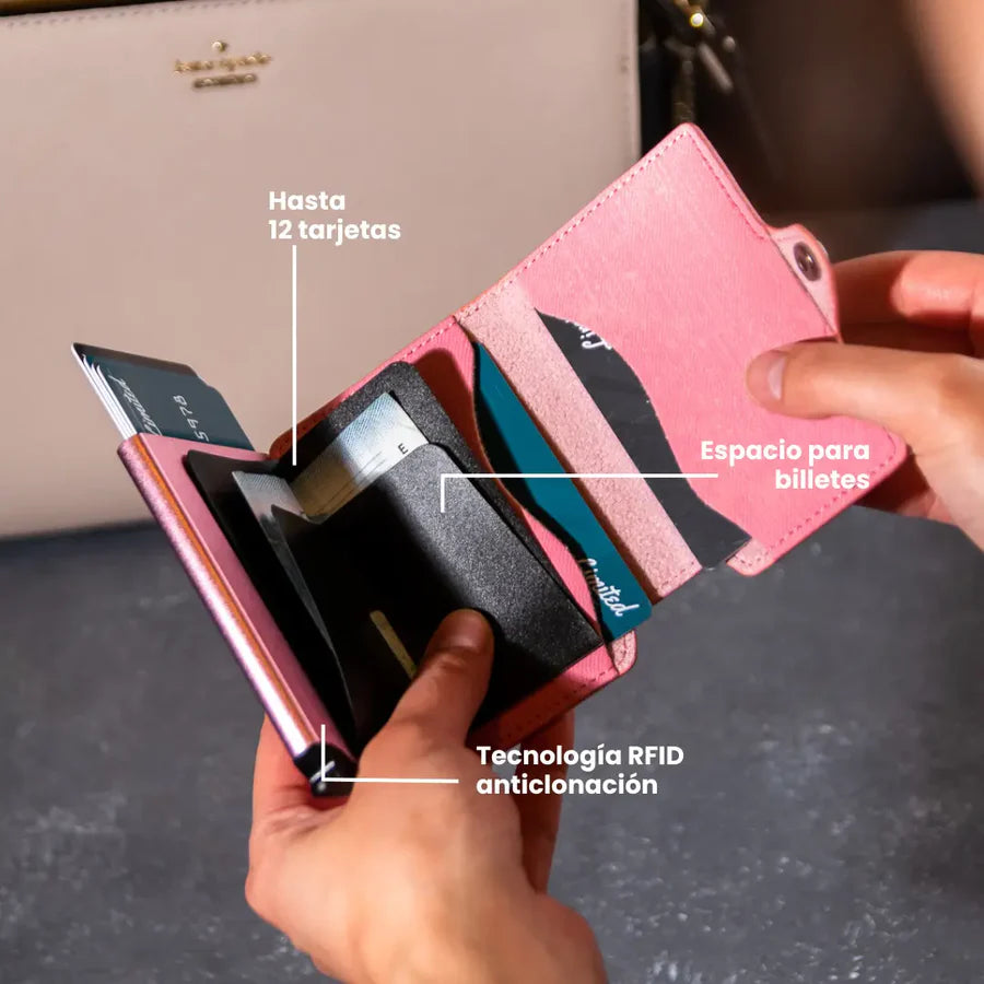 Billetera Denim Pink