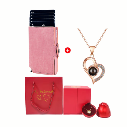 Cajita del Amor Eterno™ con Collar “Te Amo en 100 Idiomas”